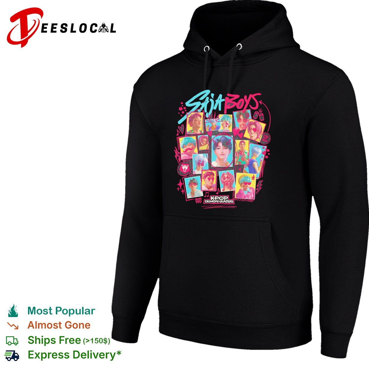 Saja Boys K pop demon hunters collage shirt