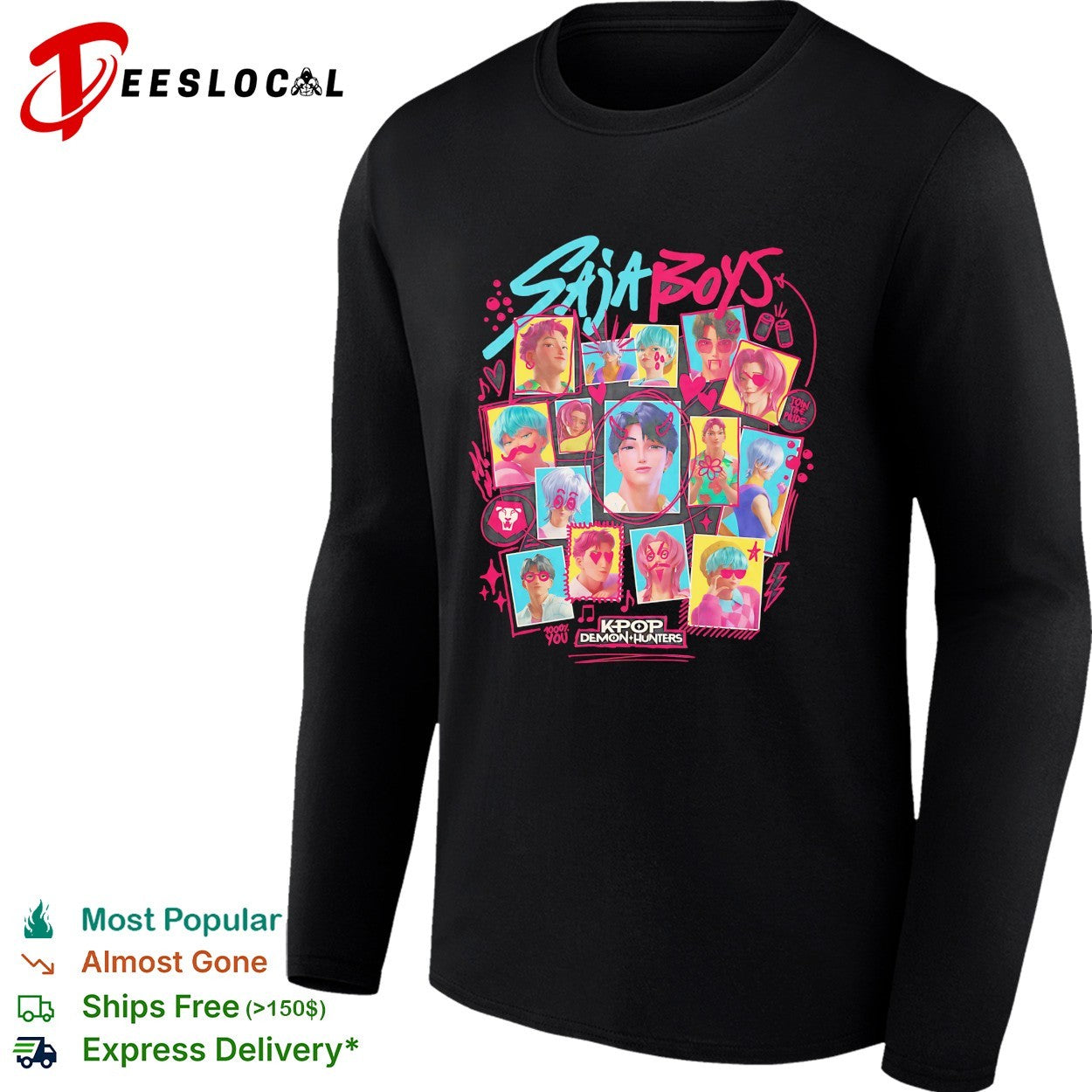 Saja Boys K pop demon hunters collage shirt