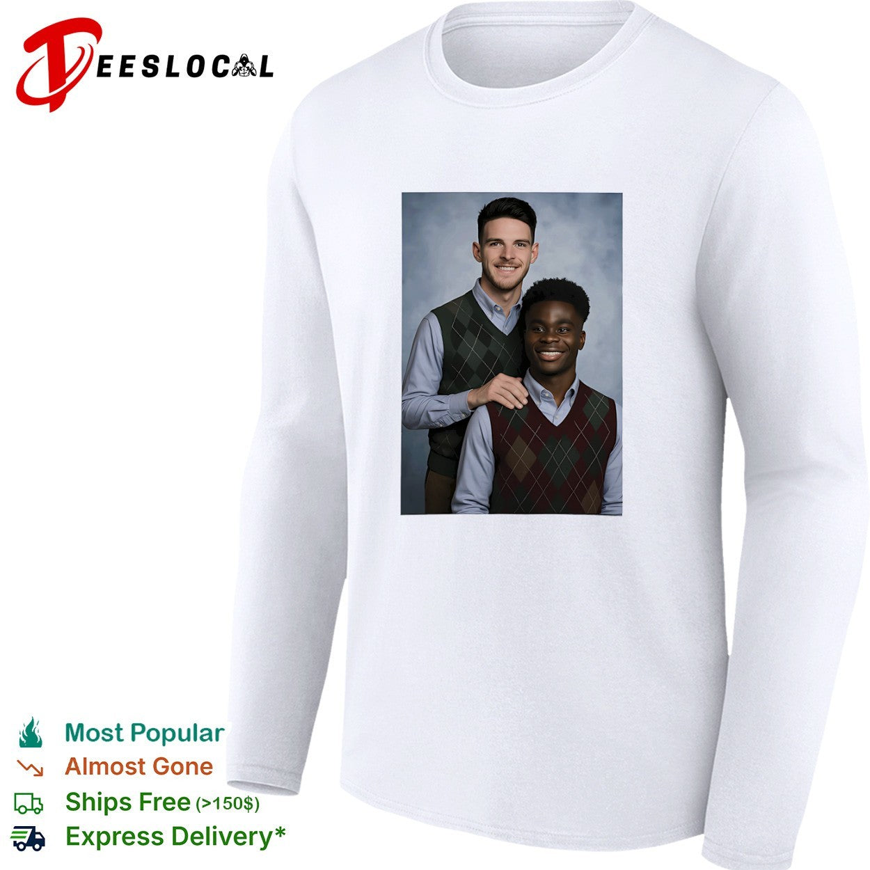 Saka and Declan Rice Step Brother Arsenal FC shirt