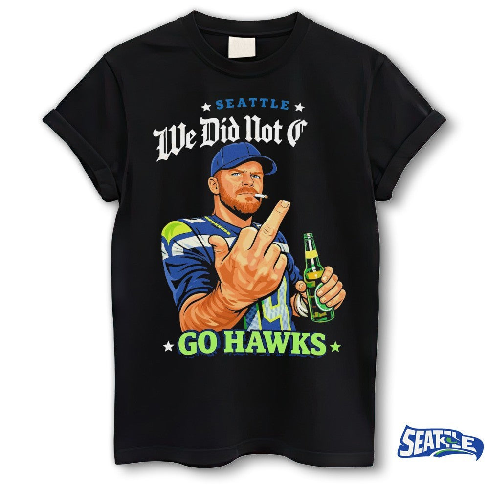 Sam Darnold Flipping The Bird Ernest Jones Seahawks Parade We Did Not Care Shirt