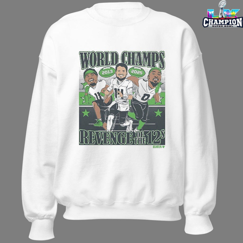 Sam Darnold, Jaxon Smith-njigba, &amp; Demarcus Lawrence World Champions Caricatures T-shirt