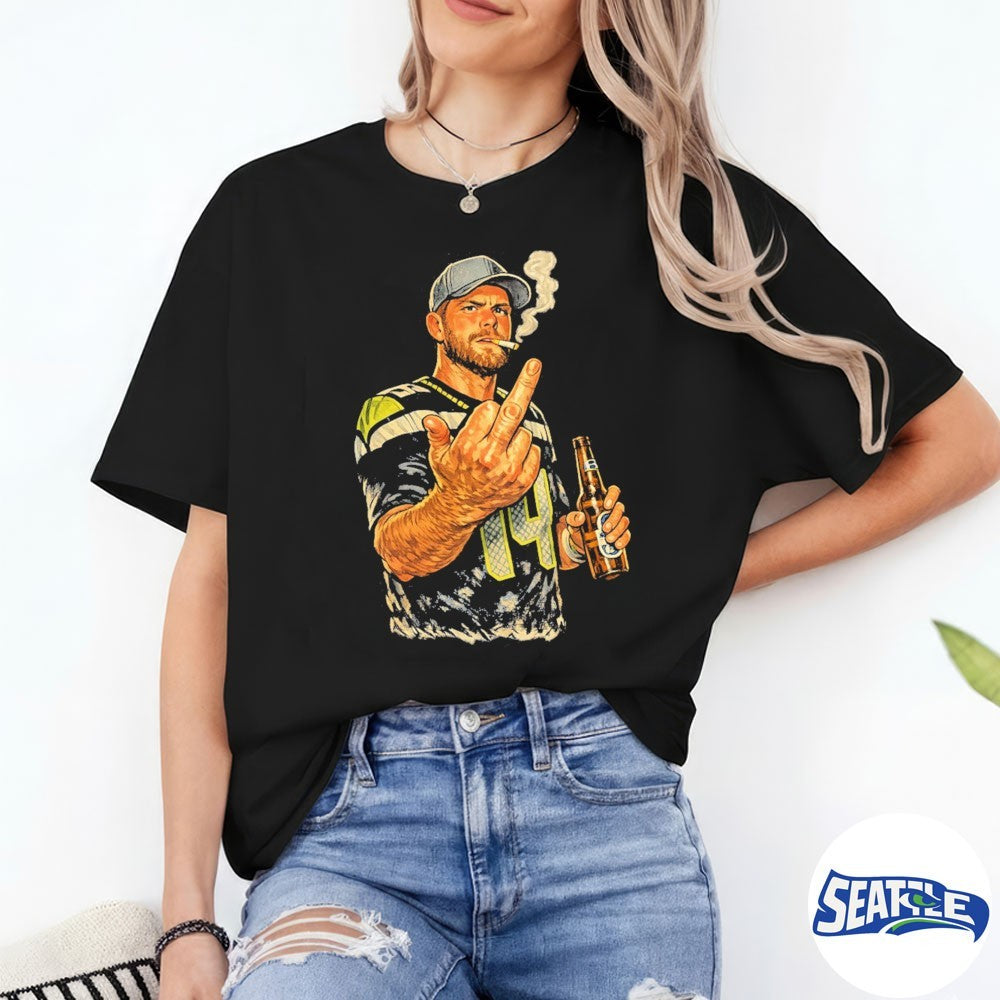 Sam Darnold Middle Finger Funny Meme Vintage Retro shirt