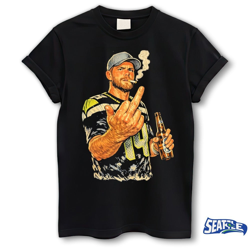 Sam Darnold Middle Finger Funny Meme Vintage Retro shirt