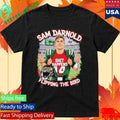 Sam Darnold Shit Happens Flipping The Bird Stadium Graphic T-Shirt
