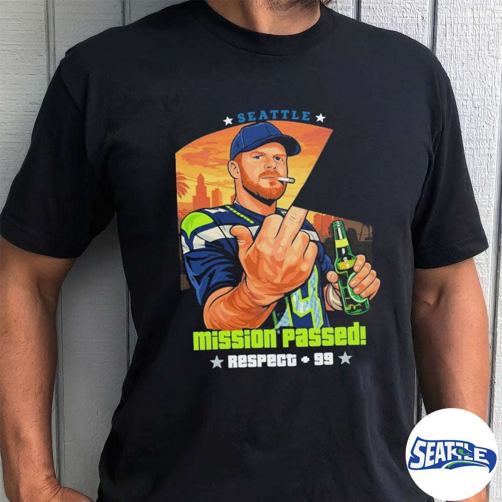 Sam Darnold Smoking and Middle Finger Ernest Jones Parade Mission Passed shirt