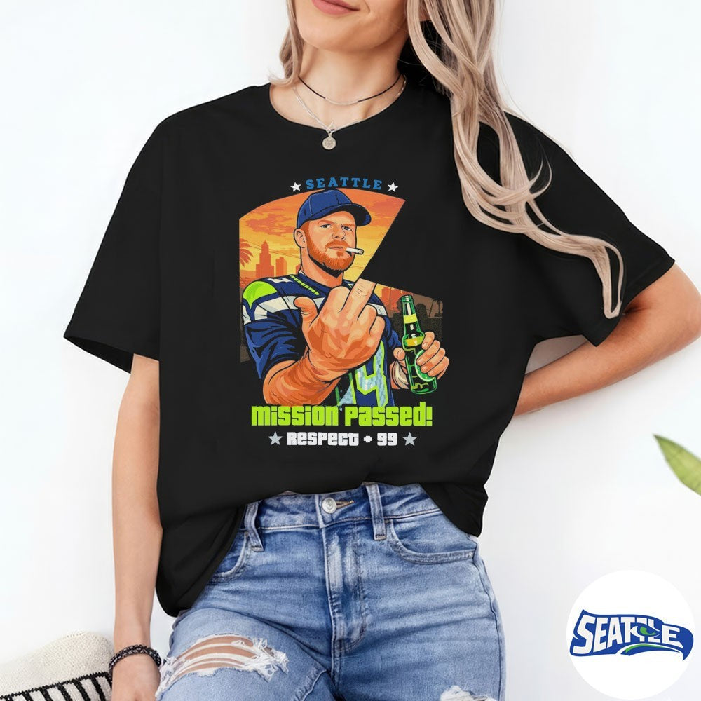 Sam Darnold Smoking and Middle Finger Ernest Jones Parade Mission Passed shirt