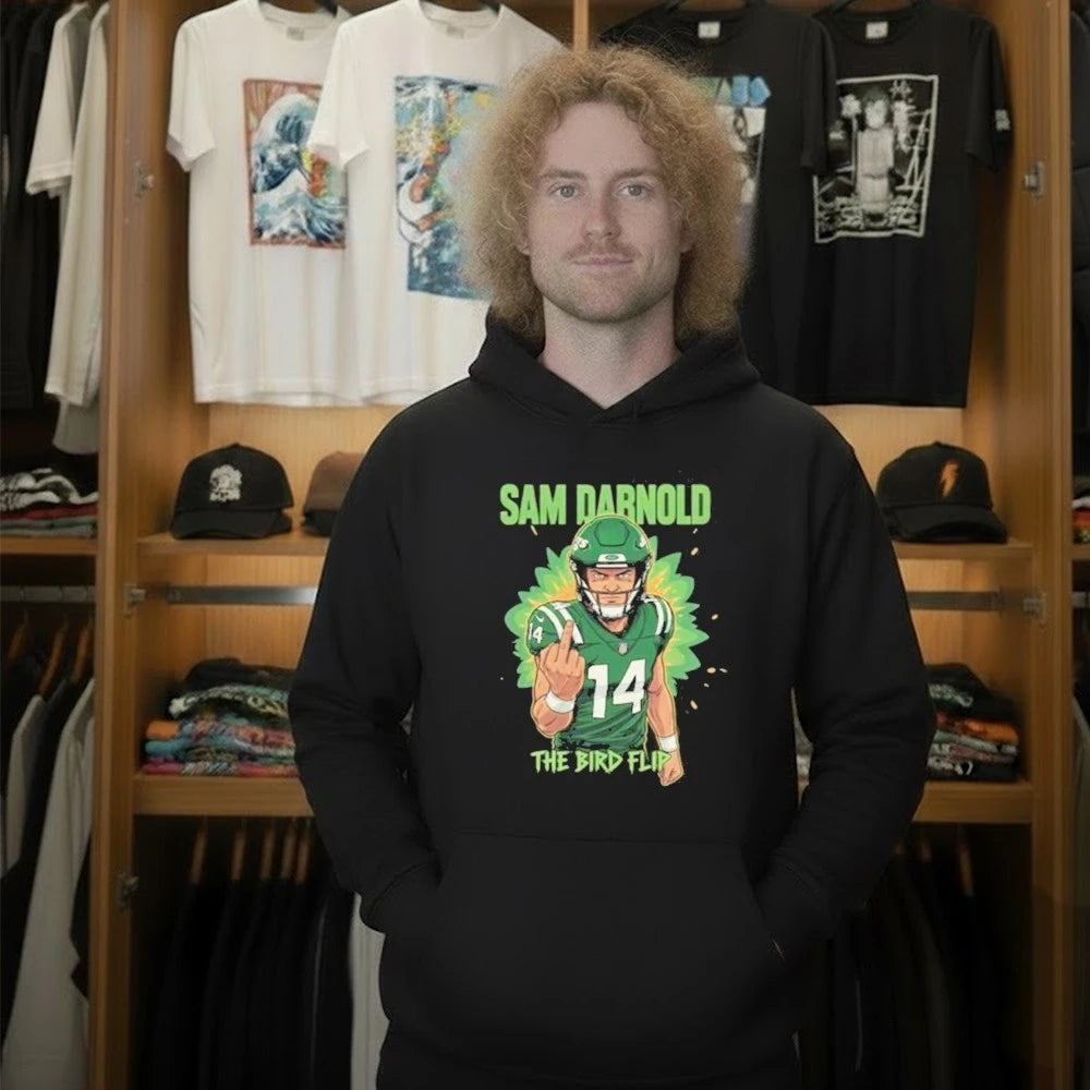 Sam Darnold The Bird Flip Shirt Flipping The Bird Graphic Shirt