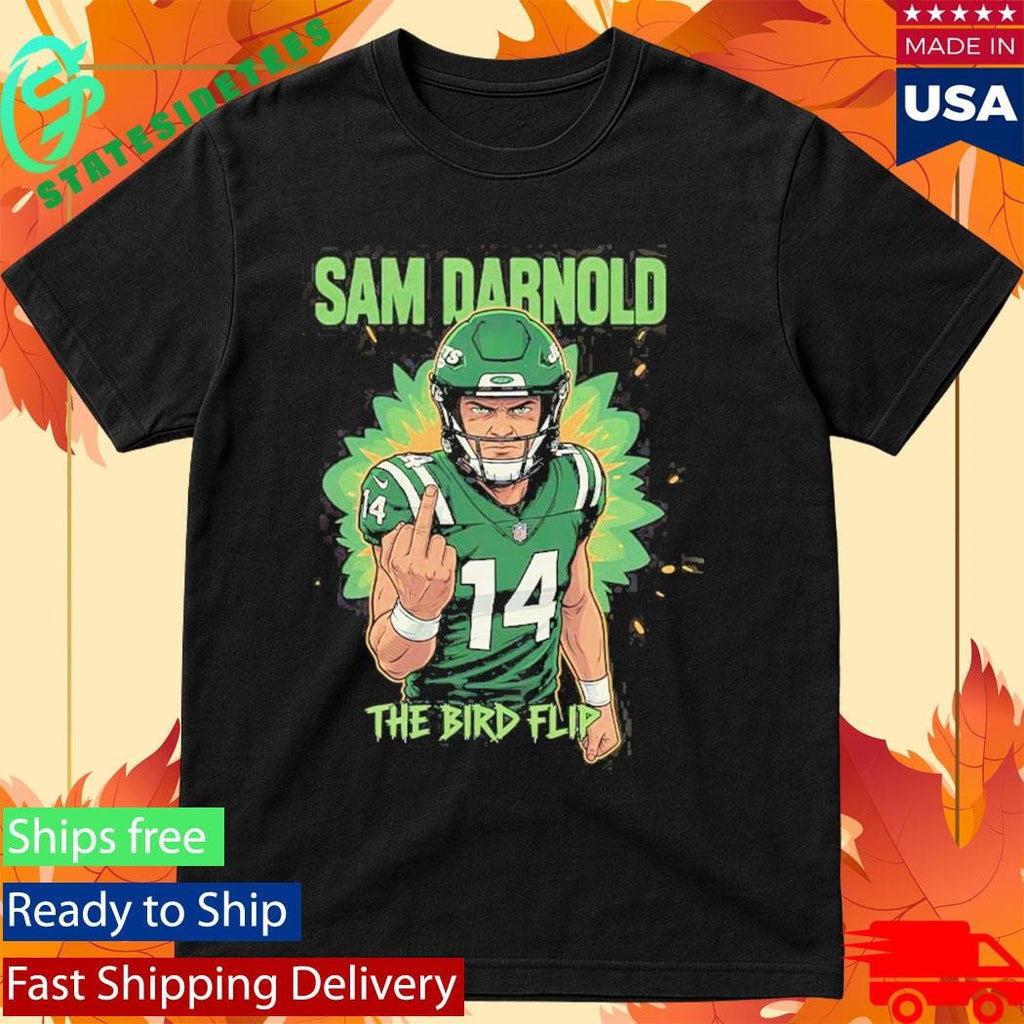 Sam Darnold The Bird Flip Shirt Flipping The Bird Graphic T-Shirt