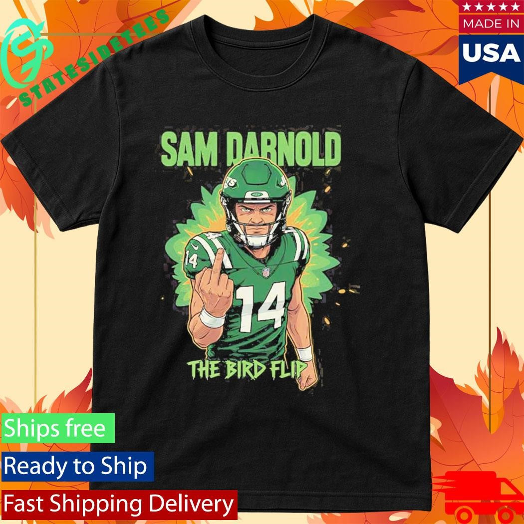 Sam Darnold The Bird Flip Shirt Flipping The Bird Graphic T-Shirt