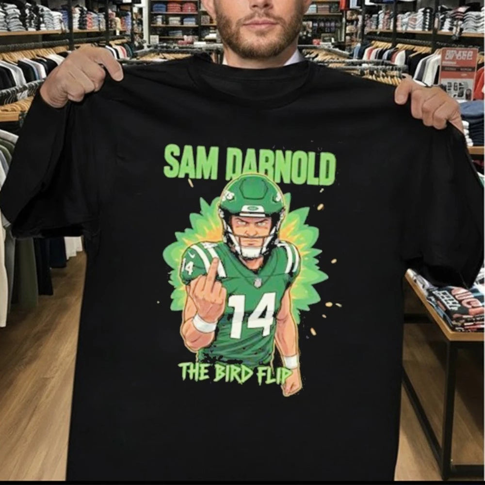 Sam Darnold The Bird Flip Shirt Flipping The Bird Graphic Shirt
