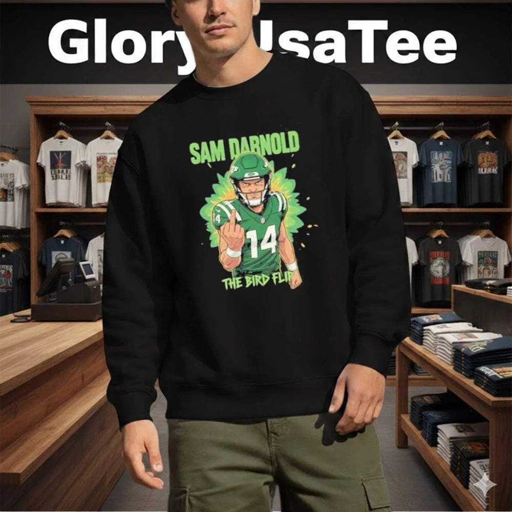 Sam Darnold The Bird Flip Shirt Flipping The Bird Graphic Shirt