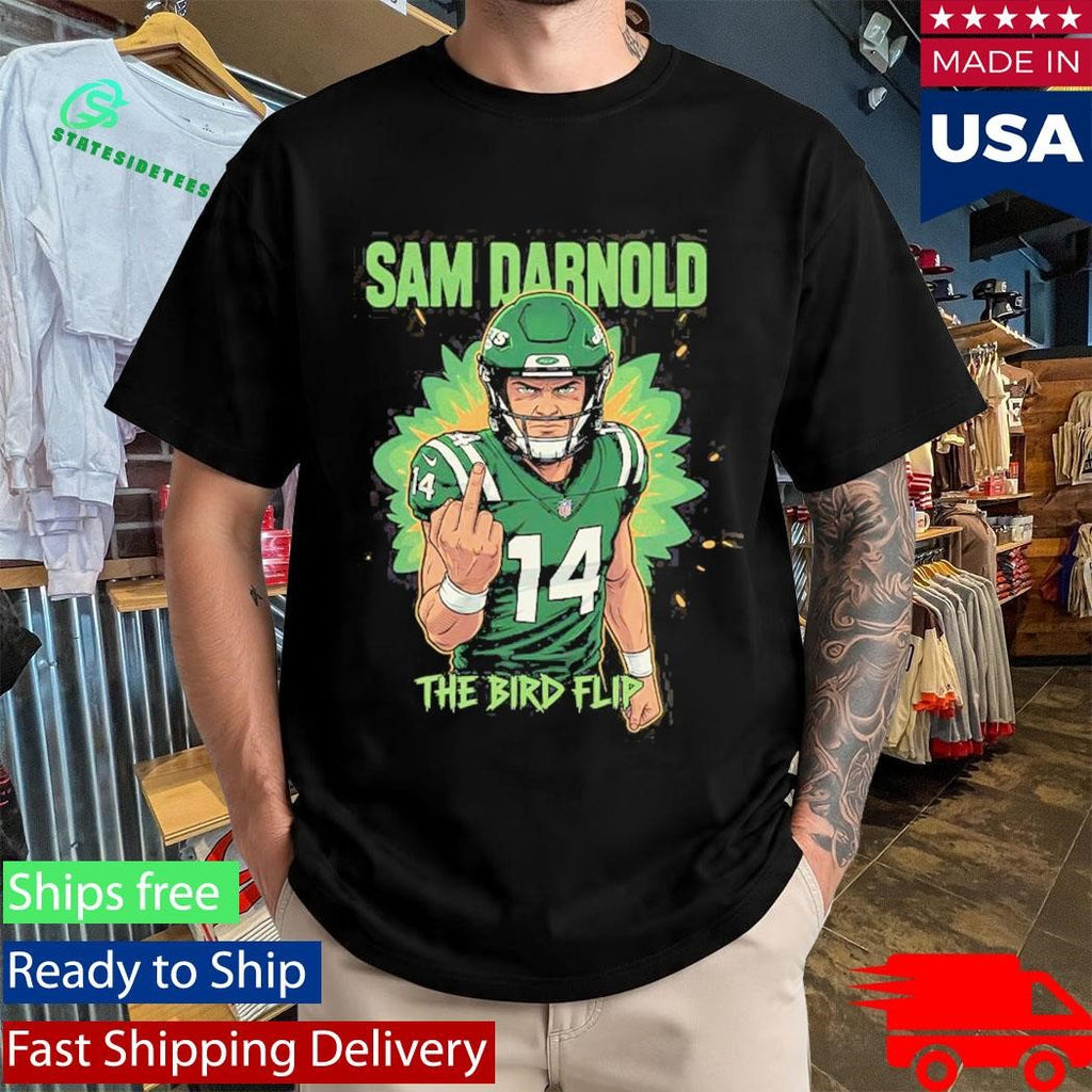 Sam Darnold The Bird Flip Shirt Flipping The Bird Graphic T-Shirt