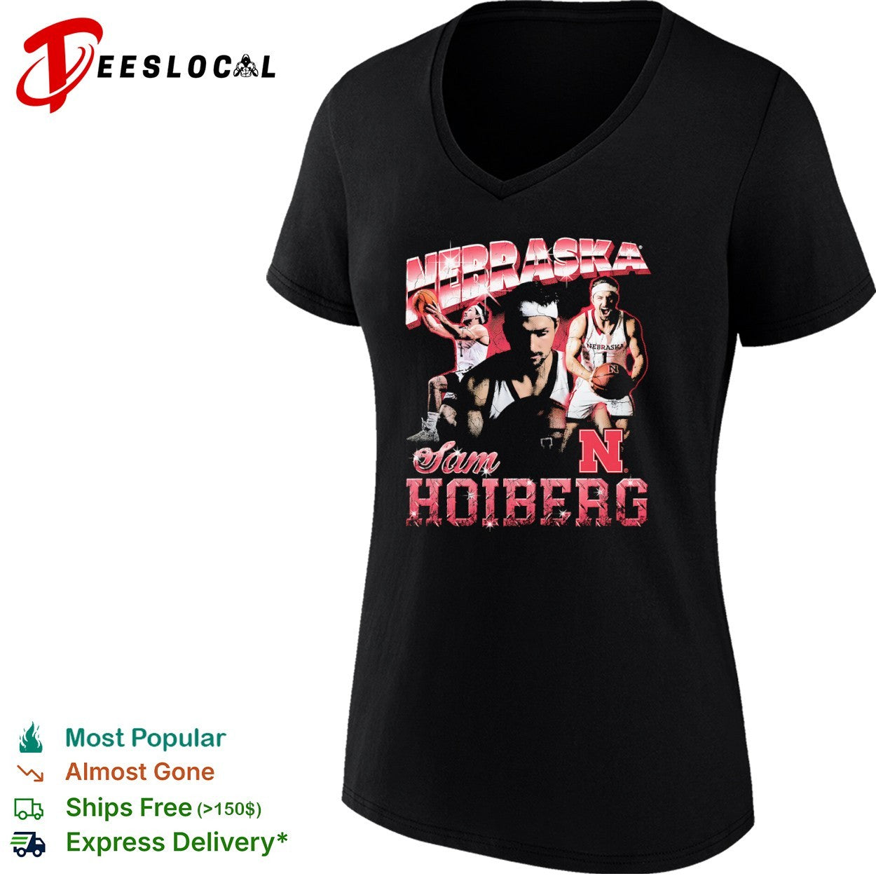 Sam Hoiberg Nebraska Cornhuskers Basketball NCAA Player Sam Hoiberg Shirt