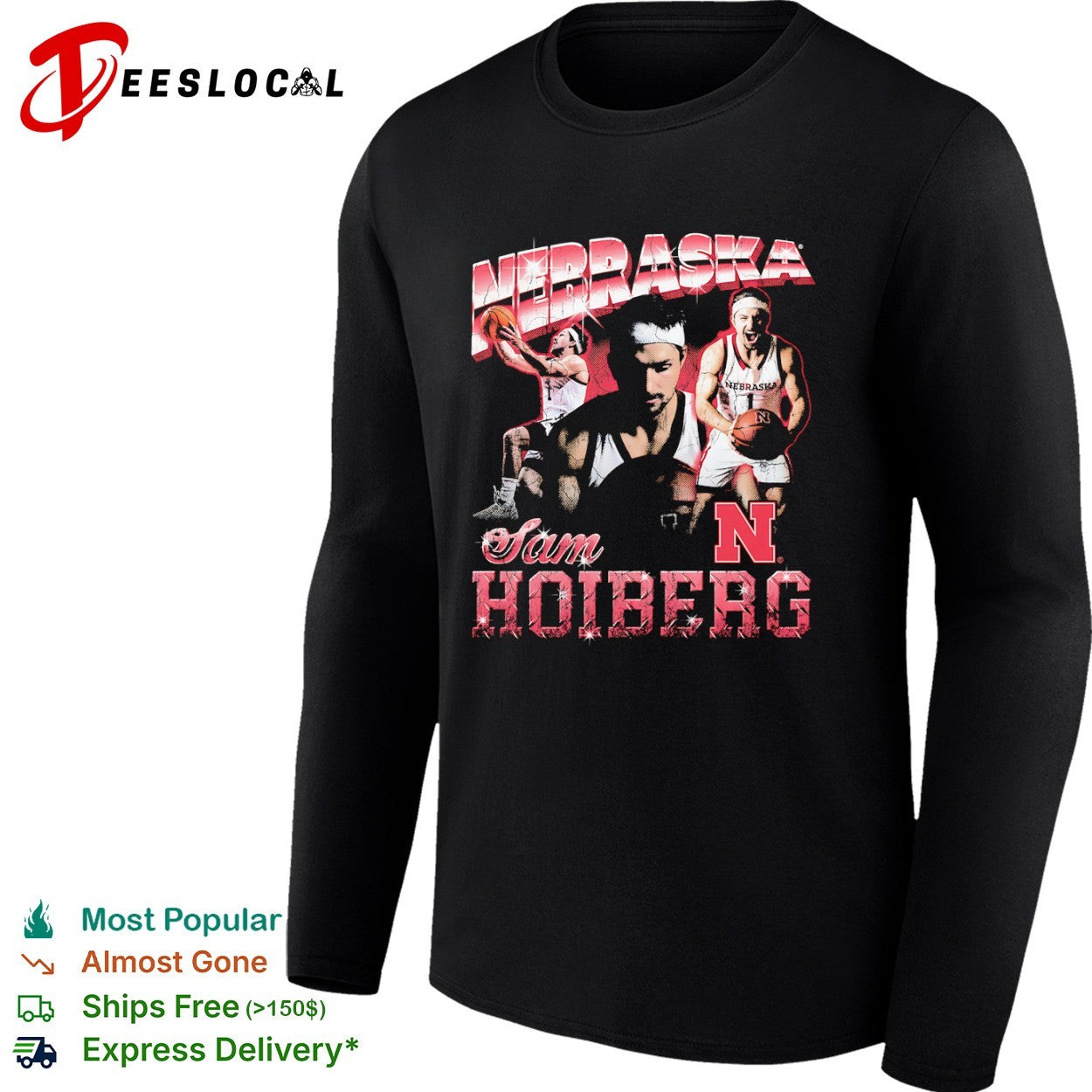 Sam Hoiberg Nebraska Cornhuskers Basketball NCAA Player Sam Hoiberg Shirt
