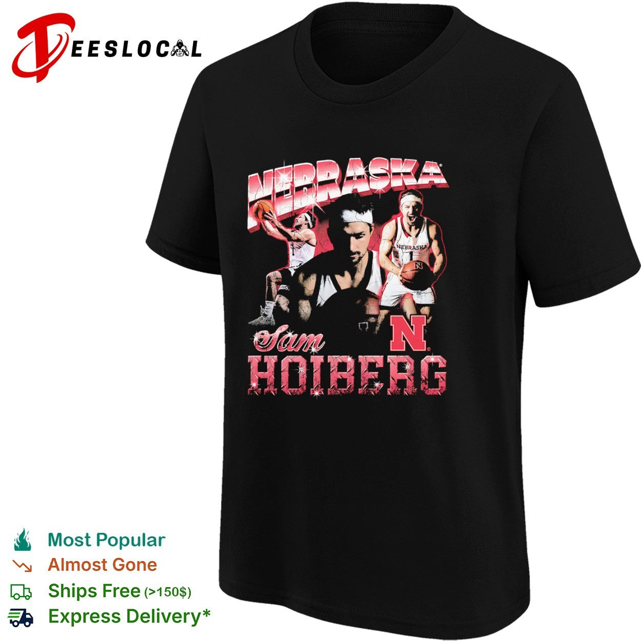Sam Hoiberg Nebraska Cornhuskers Basketball NCAA Player Sam Hoiberg Shirt
