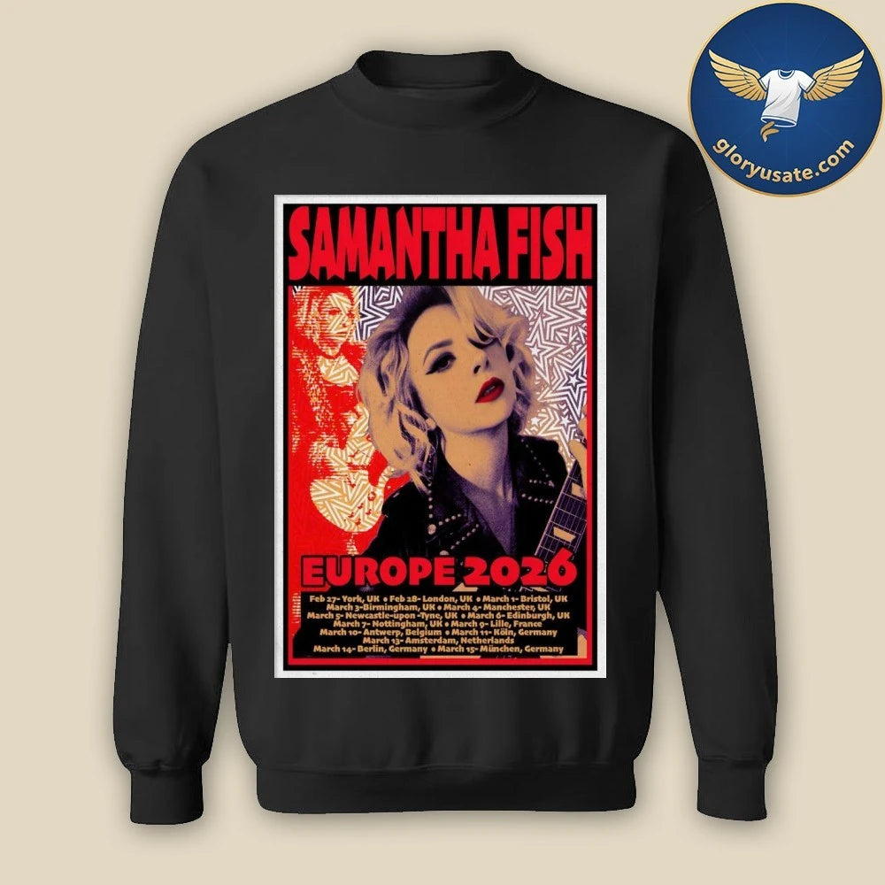 Samantha Fish Europe 2026 Tour Poster Shirt