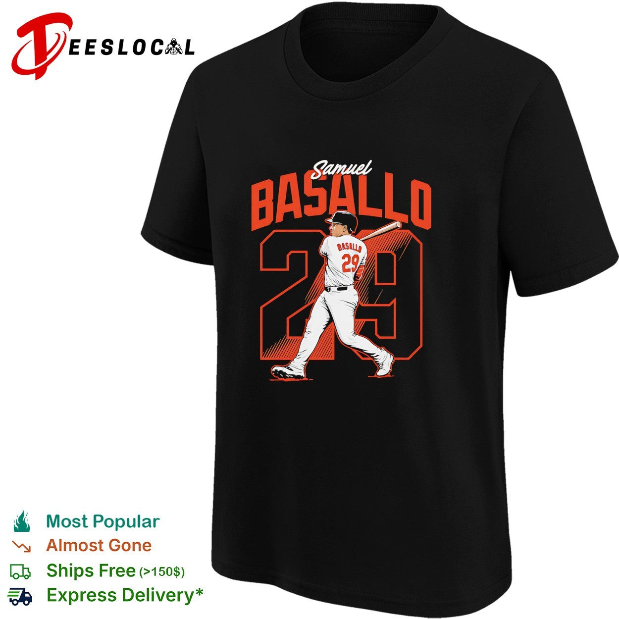 Samuel Basallo baseball batting shirt