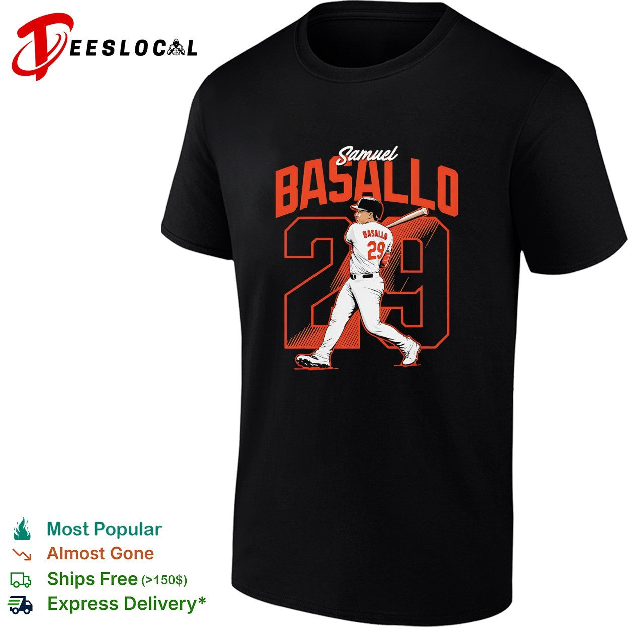 Samuel Basallo baseball batting shirt