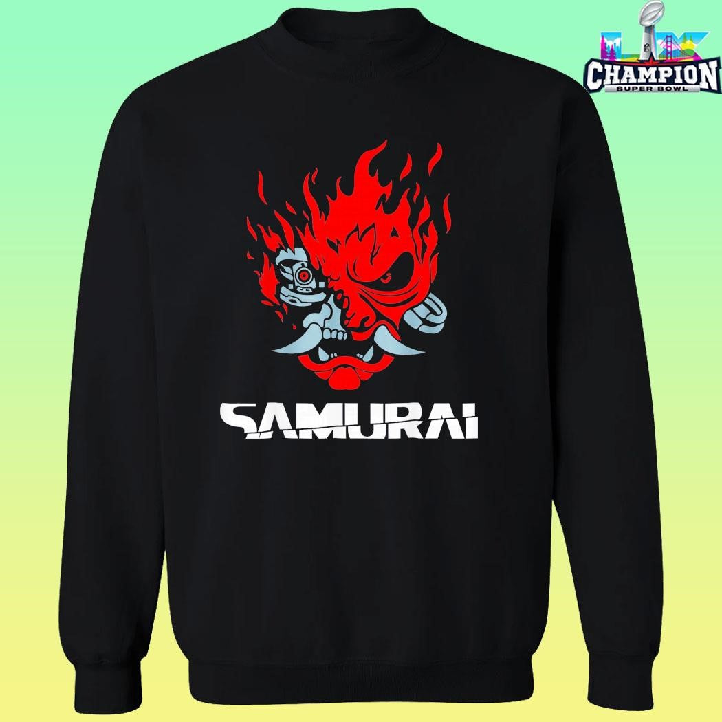 Samurai Japanese Demon Mask Edge Cyber Runners Punk Shirt