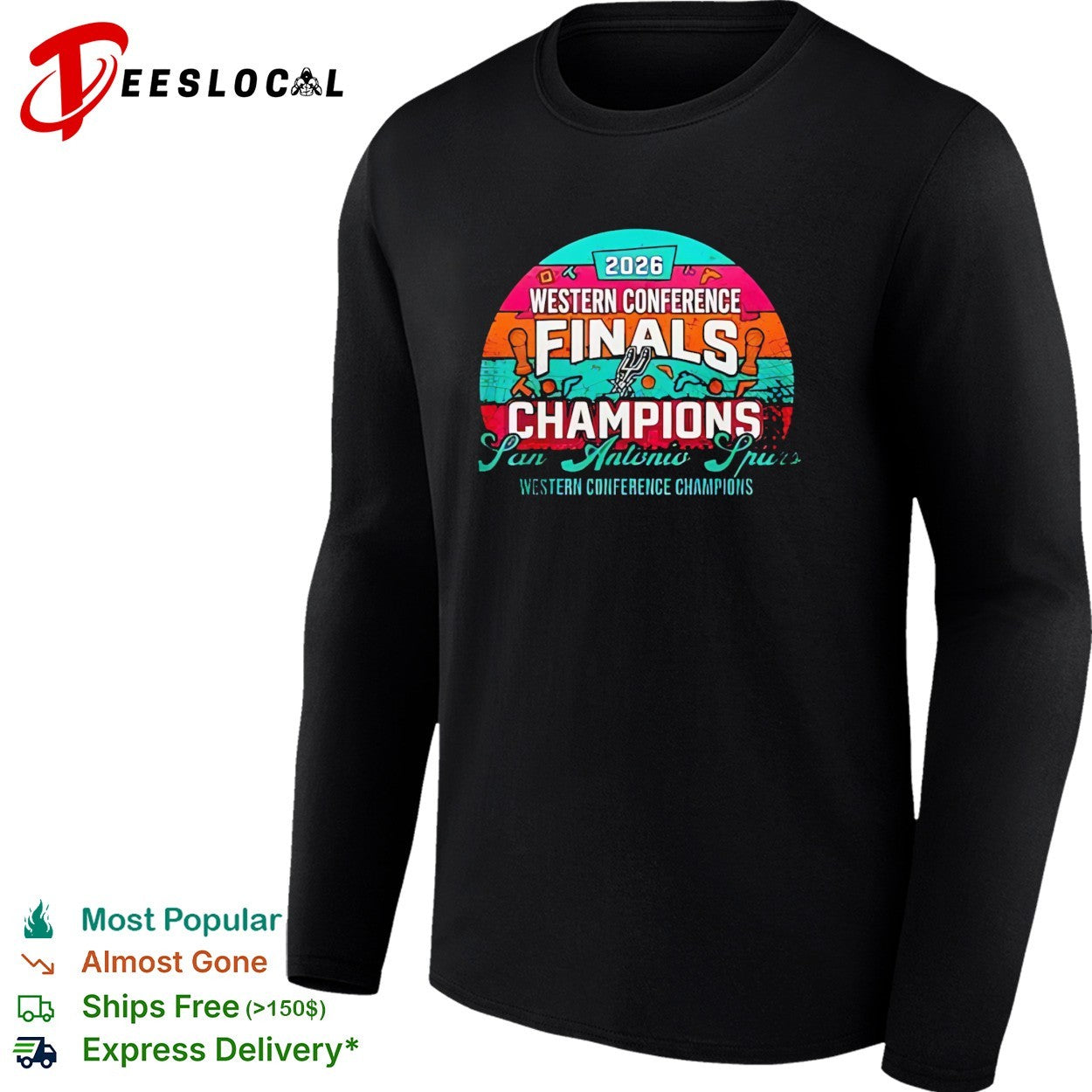 San Antonio Spurs 2026 Western Conference Finals Champions retro shirt