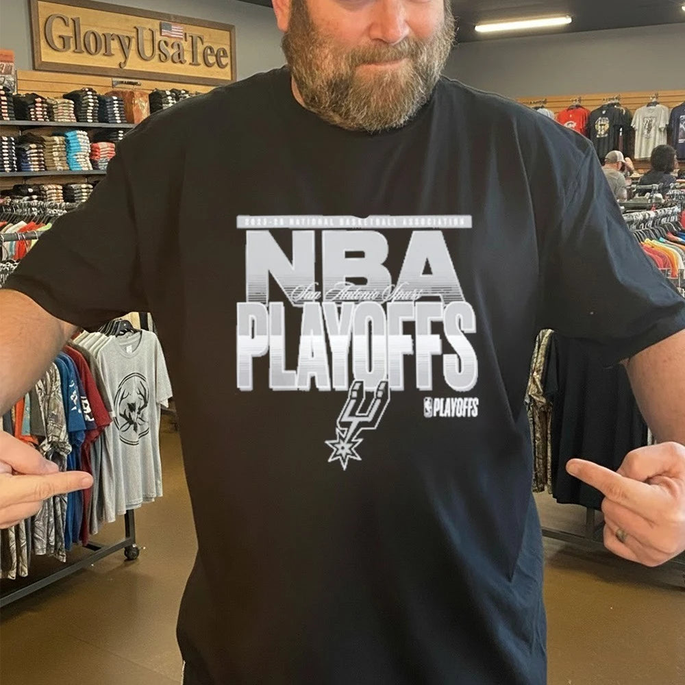 San Antonio Spurs Black 2026 NBA Playoffs T-Shirt