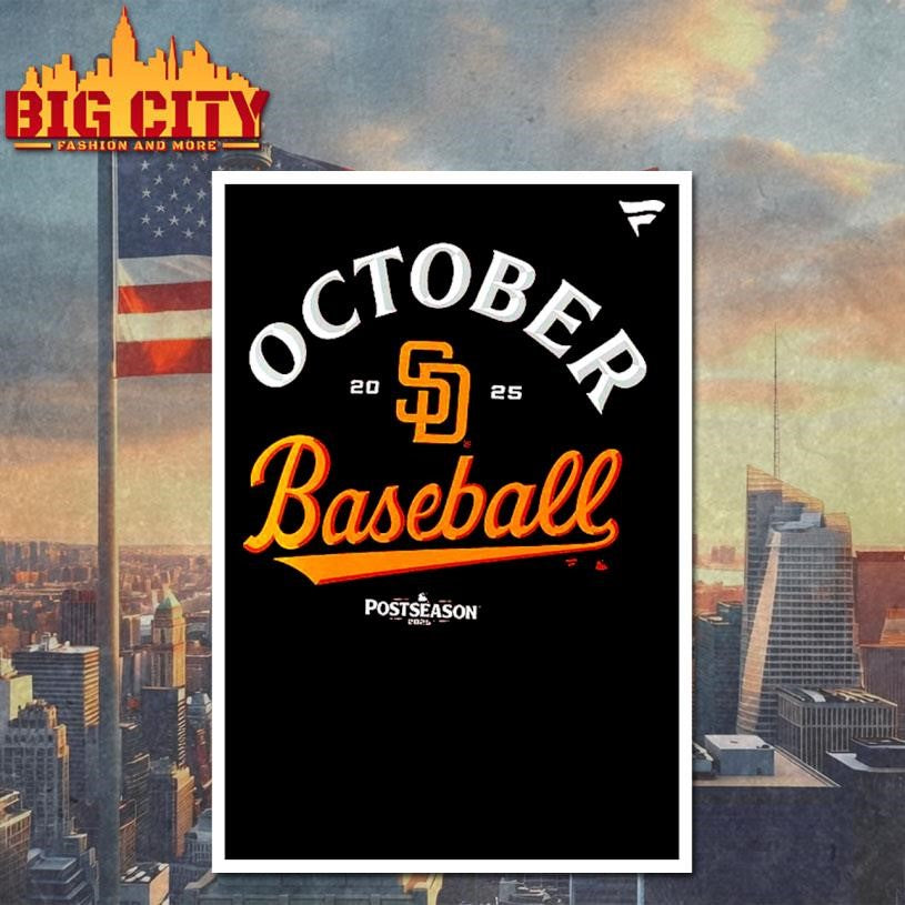 San Diego Padres Fanatics 2025 MLB Postseason Locker Room Shirt