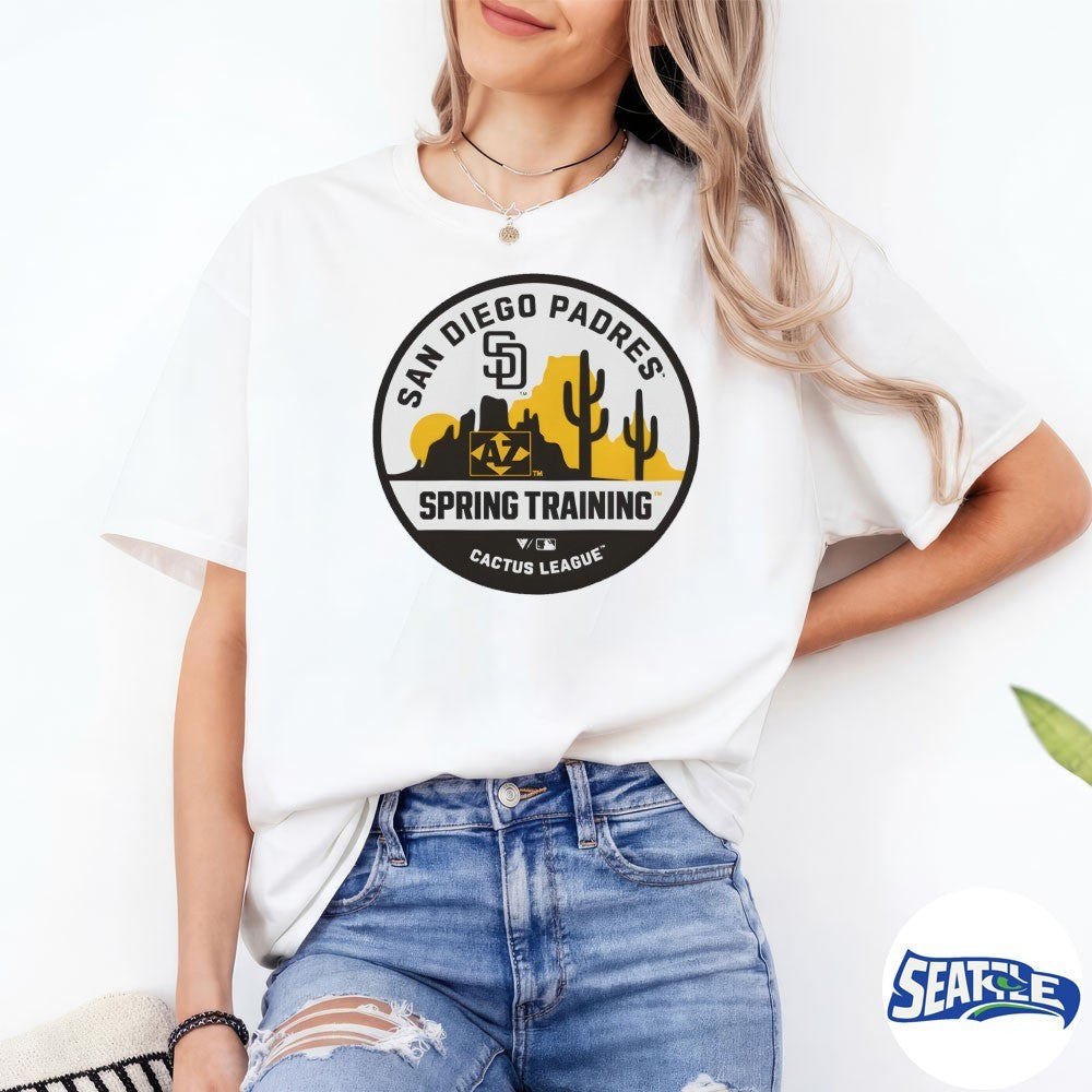San Diego Padres Levelwear Spring Training Badge Luxe Signature Knit Logos shirt
