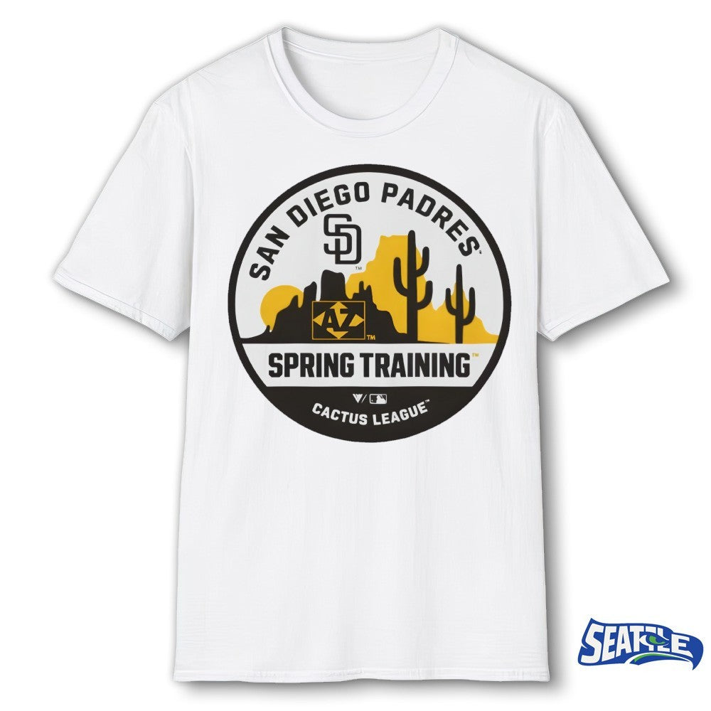 San Diego Padres Levelwear Spring Training Badge Luxe Signature Knit Logos shirt