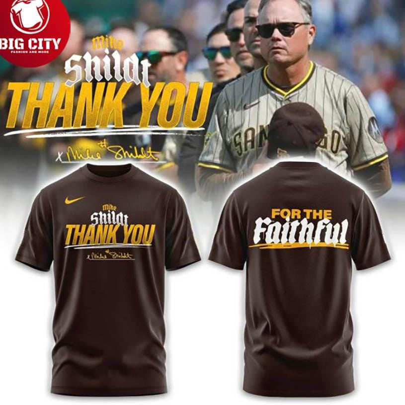 San Diego Padres Mike Shildt Thank You For The Faithful 2025 Shirt