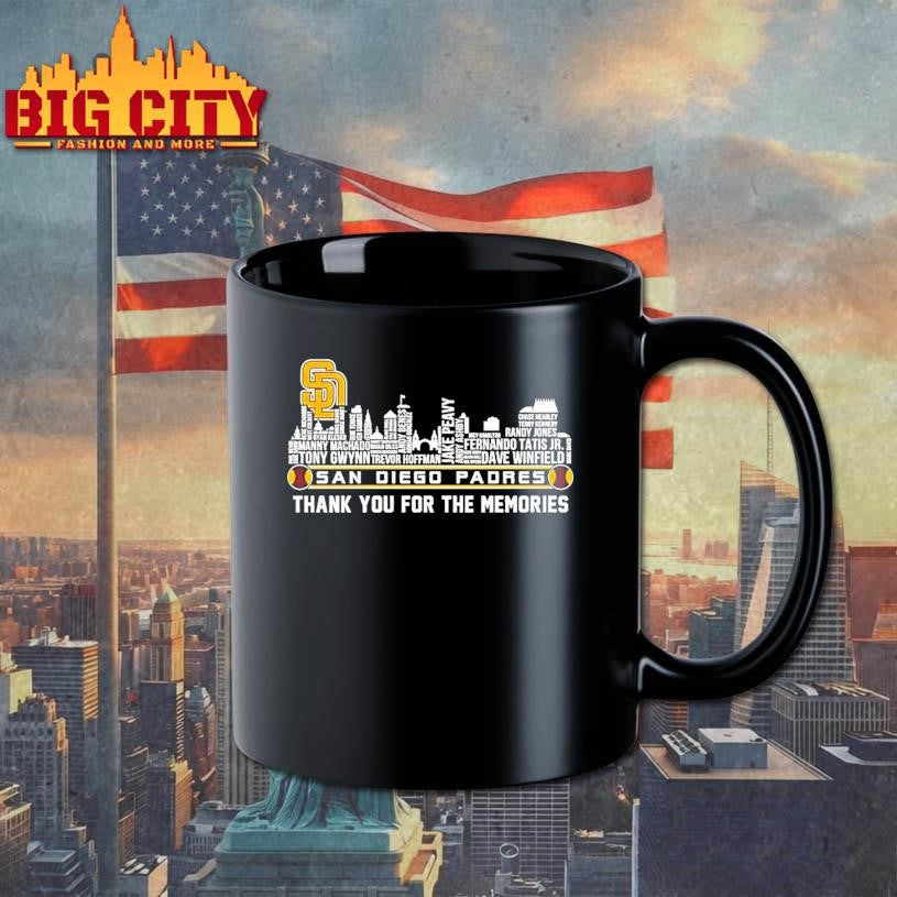 San Diego Padres Players Names City Skyline Thank You For The Memories Tee Shirt
