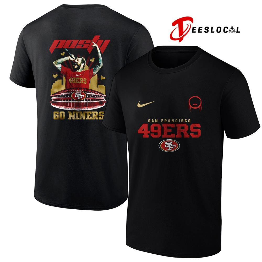 San Francisco 49ers x Post Malone Posty stadium shirt
