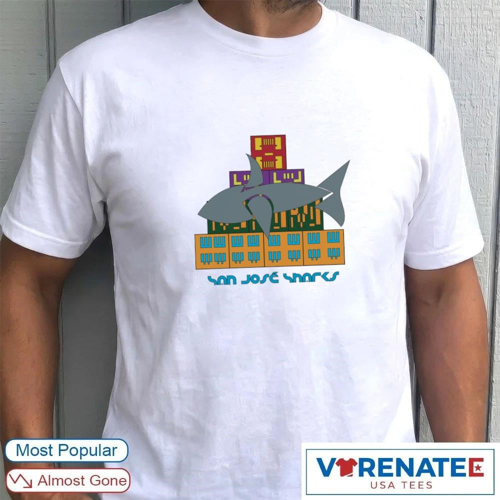 San Jose Sharks By Local artist Tachiya Bryant New Logo shirt