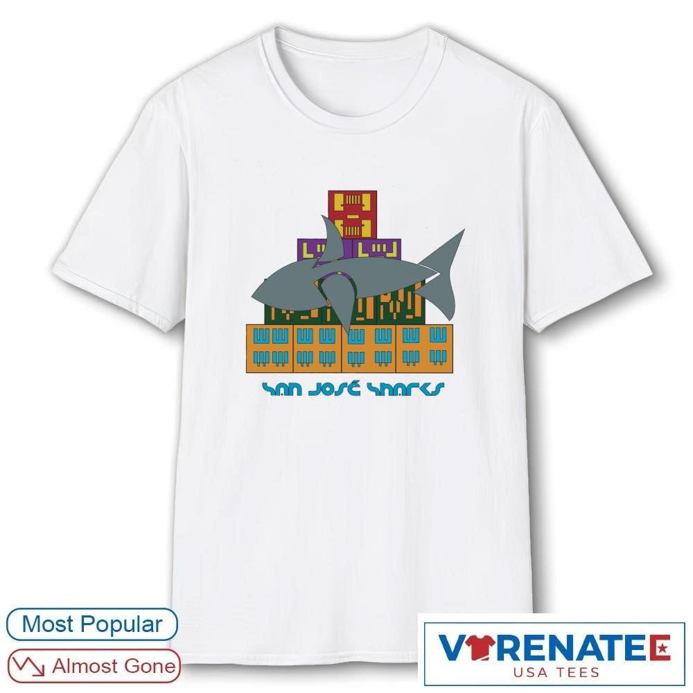 San Jose Sharks By Local artist Tachiya Bryant New Logo shirt