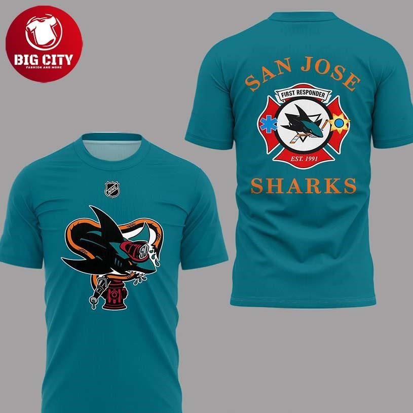 San Jose Sharks First Responders Night 2026 Celebrate New Year Two Sided Shirt