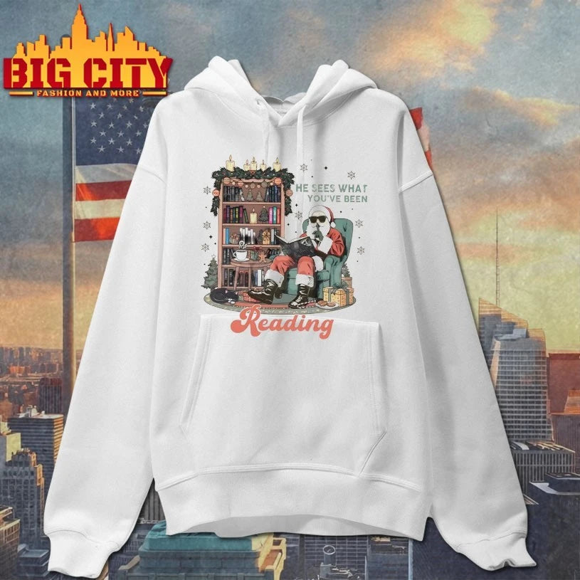 Santa Claus He Sees What You’ve Been Reading shirt