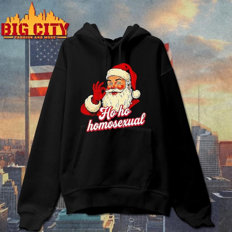 Santa Claus Ho ho homosexual merry Christmas shirt