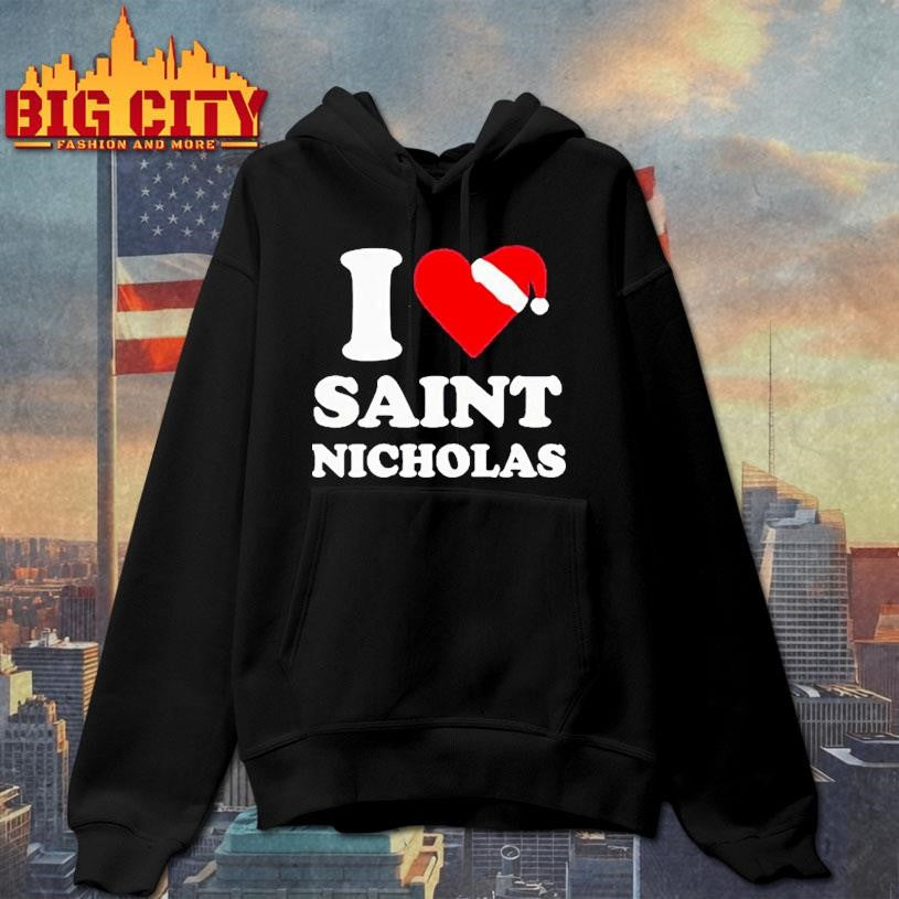 Santa Claus I Love Saint Nicholas Xmas Christmas Shirt