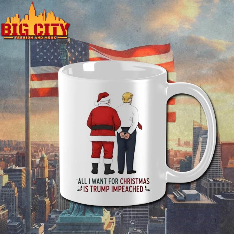Santa Claus Trump go to jail all I want for Christmas is Trump impeached Christmas shirt