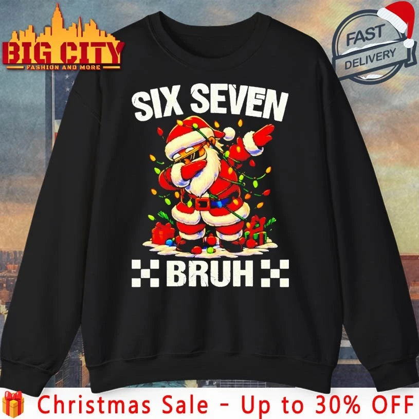 Santa Dabbing 67 Six Seven Bruh Christmas shirt