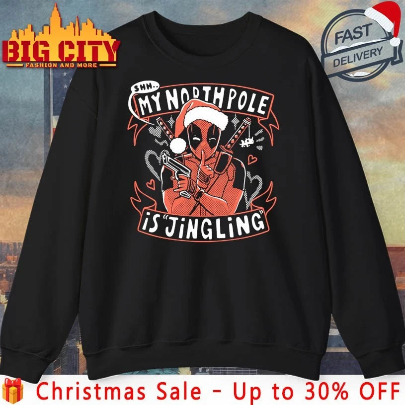 Santa Deadpool Shh My northpole Is jingling shirt