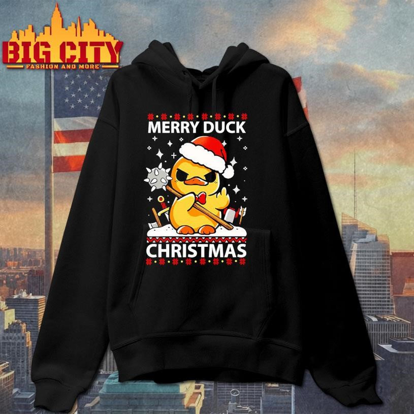 Santa Duck Merry Duck Christmas Ugly shirt