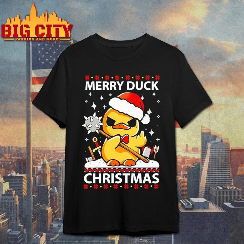 Santa Duck Merry Duck Christmas Ugly shirt