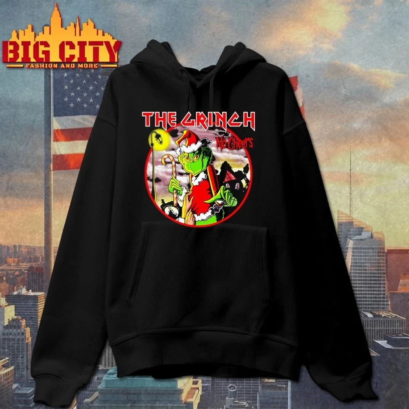 Santa Grinch x Iron Maiden no cheers shirt