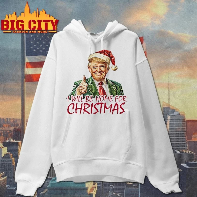 Santa Hat Trump I’ll Be Home For Christmas 2025 shirt
