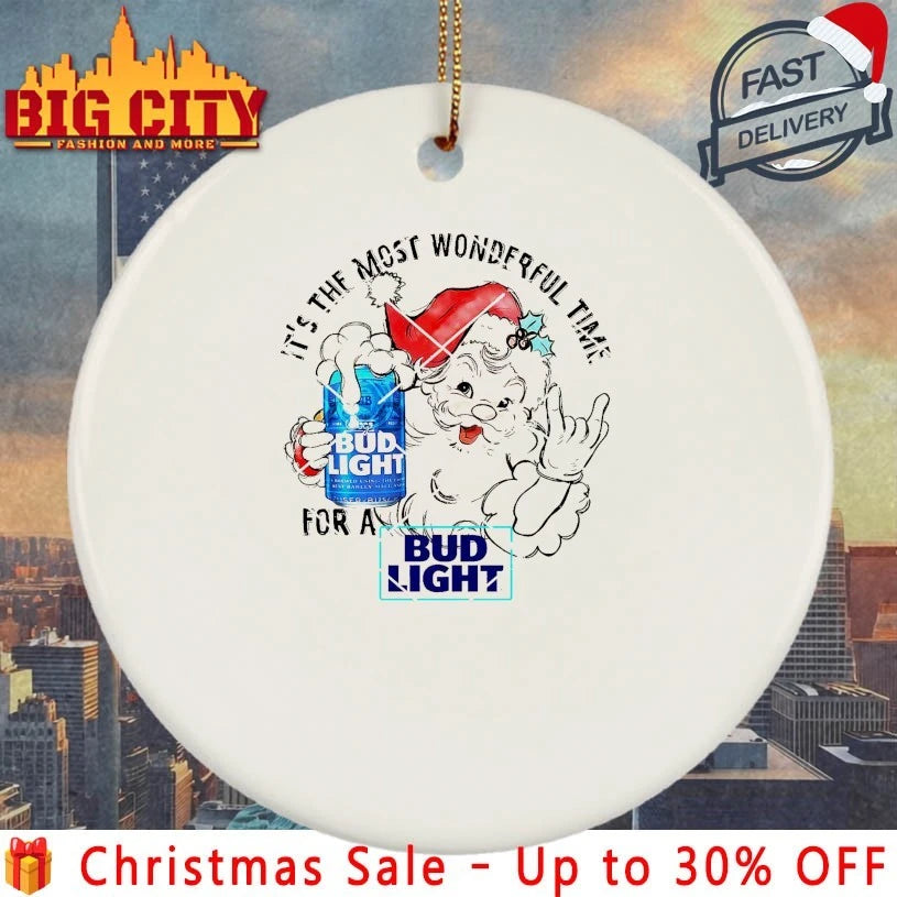 Santa It’s The Most Wonderful Time For A But Light christmas Shirt