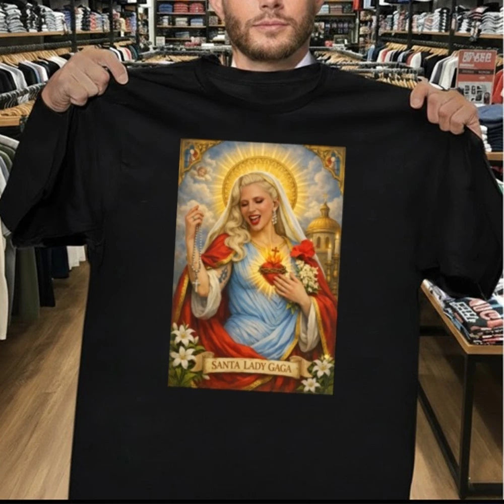 Santa Lady Gaga Jesus Shirt