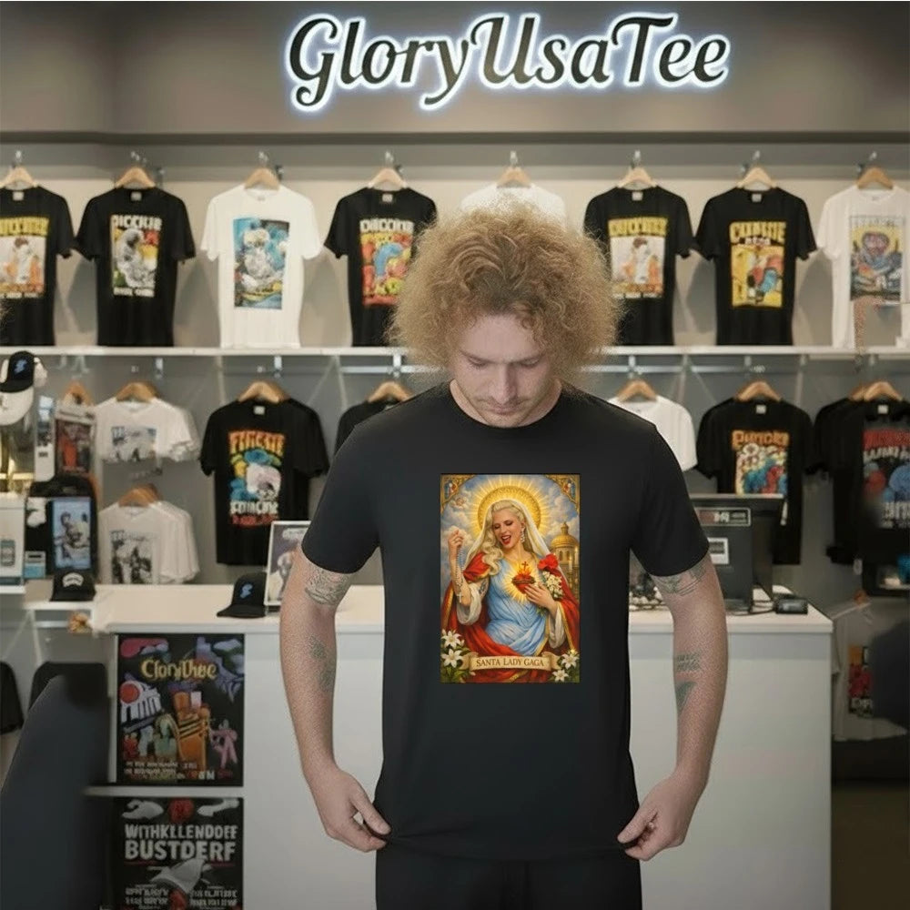 Santa Lady Gaga Jesus Shirt