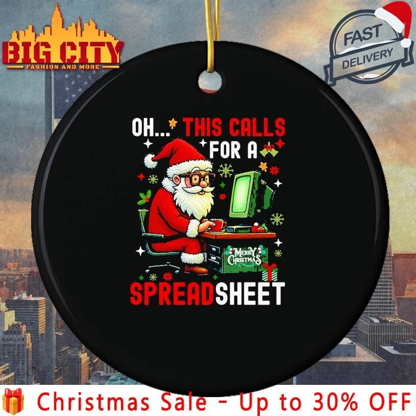 Santa Ooh This Calls For A Spreadsheet shirt