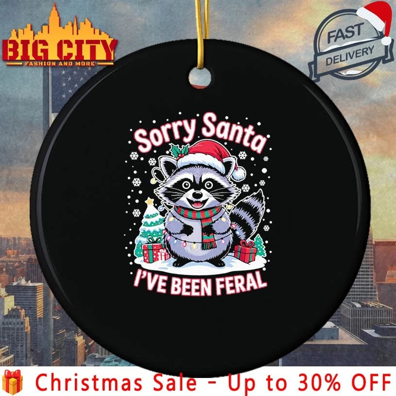 Santa Raccoon I’ve Been Feral Christmas 2025 shirt