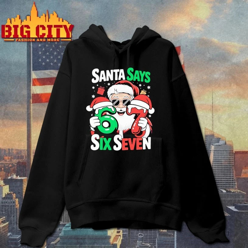 Santa Says Six Seven Christmas Cool Santa Meme 2025 shirt